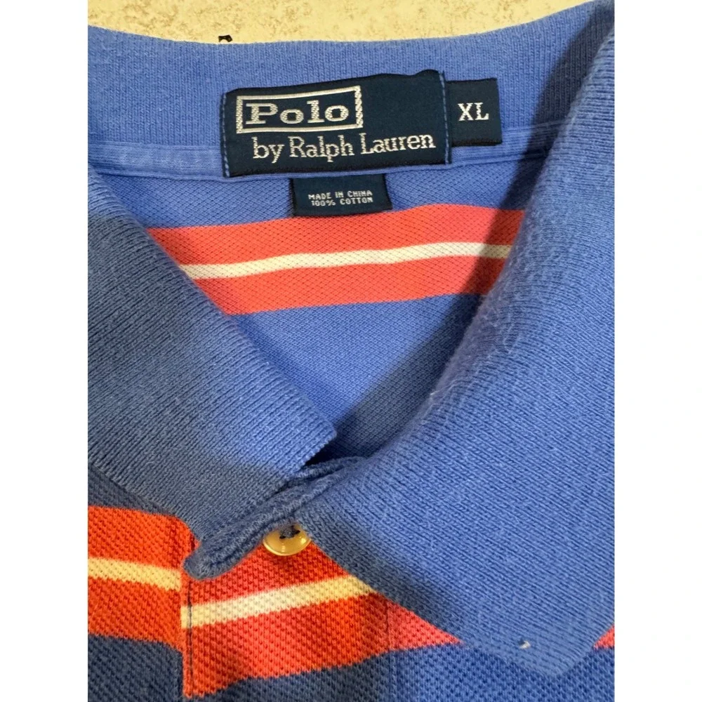 Polo Ralph Lauren Men's Polo Shirts Lot of 3 Striped Short Sleeve Size XL‎
